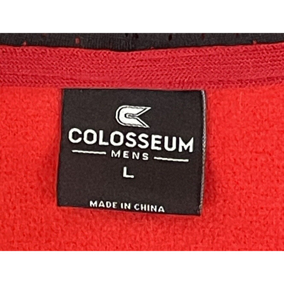 Utah Utes Colosseum Red Full Zip Hooded Fleece Jacket Coat Mens L NCAA Athletics - Picture 5 of 9